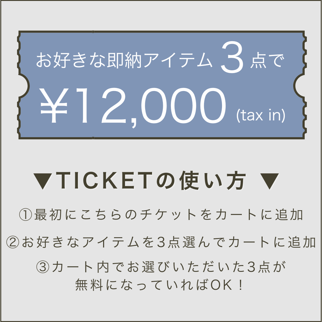 【まず初めにこちらをカートイン】¥12,000即納チケット