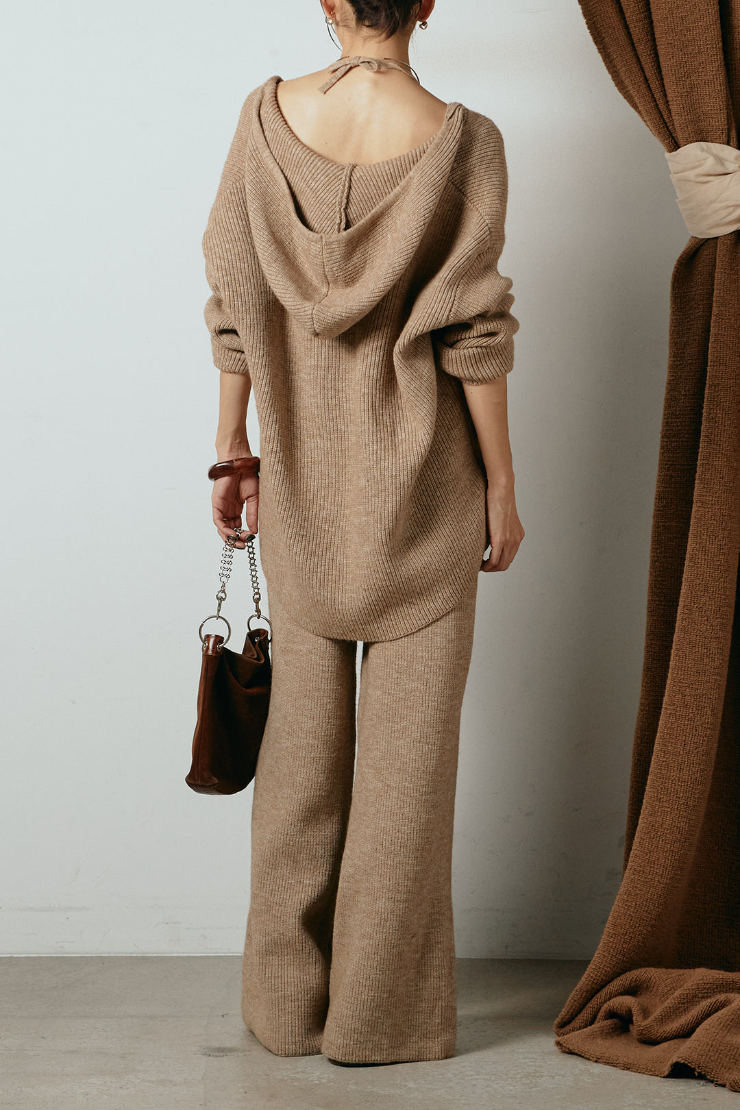 [SET]ホルターネックケーブルニットSETUP