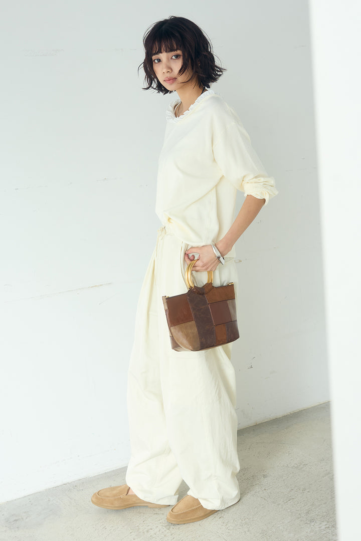 [SET]クールクール異素材コンビオフショルプルオーバー+撥水ジョガーパンツ(2set)