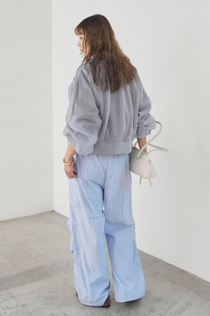 [SET]長袖アソートフォトTシャツ+ストライプウエスト巻きジョガーパンツ(2set)