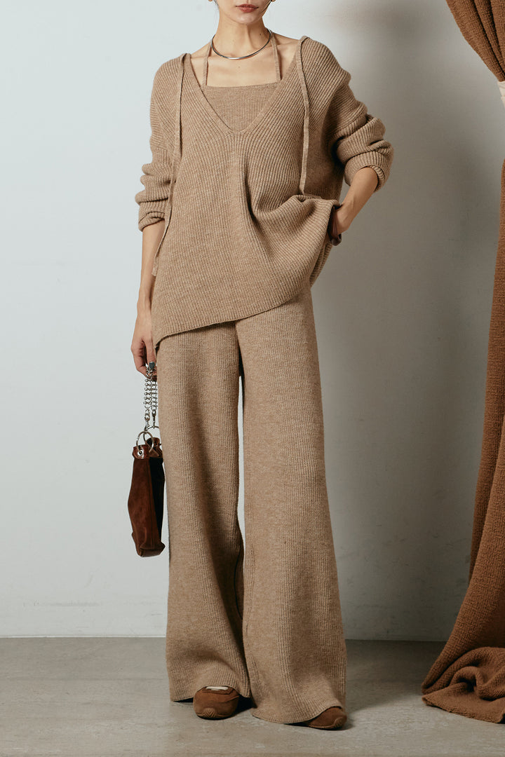 [SET]ホルターネックケーブルニットSETUP