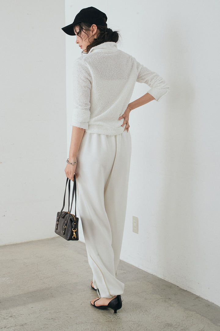 [SET]カールヤーンシャツ+ライトダンボールウェーブラインドレープパンツ(2set)