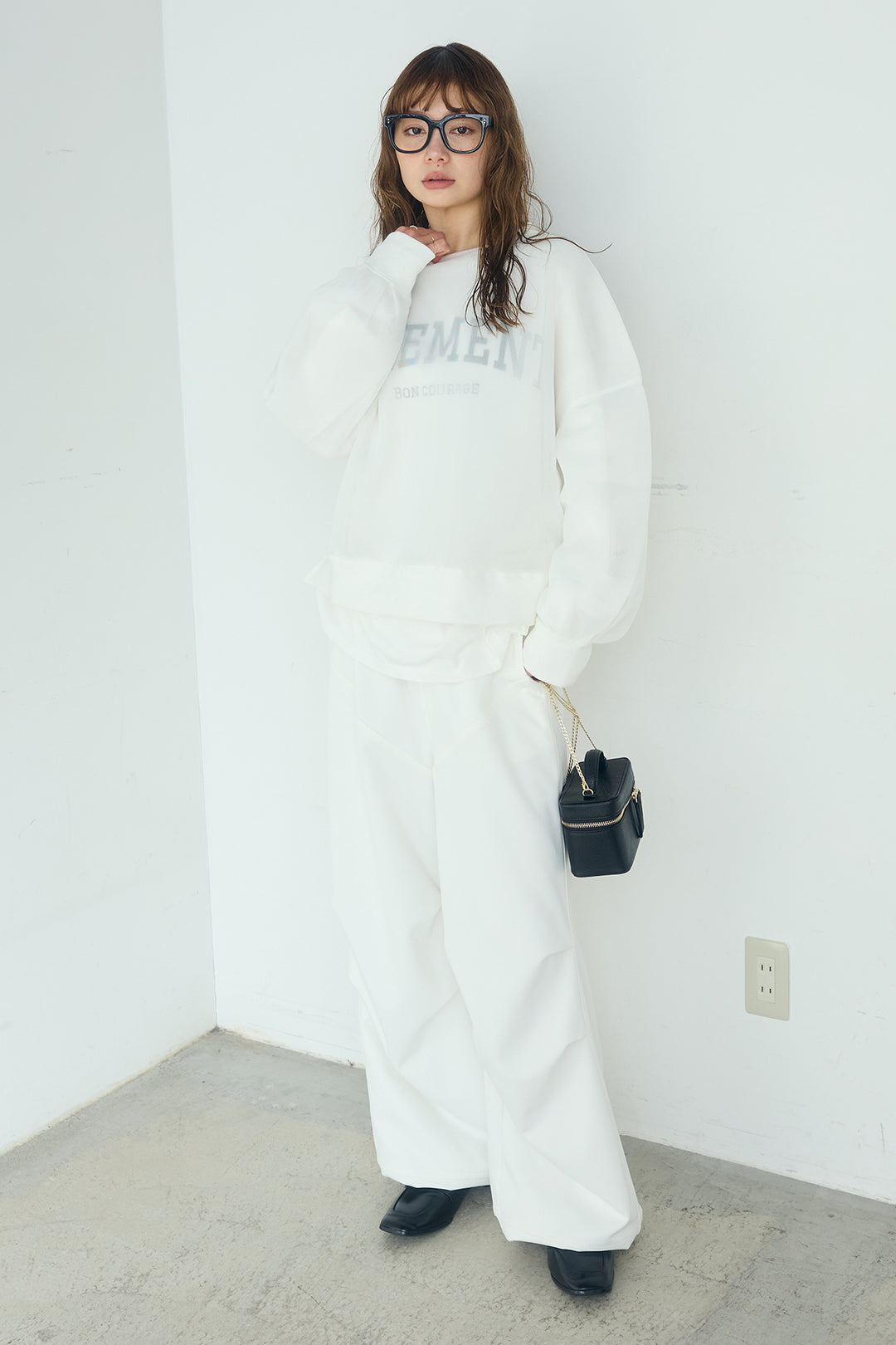 [SET]クリアダンボールプルオーバー+フロントロゴビッグプルオーバー(2set)