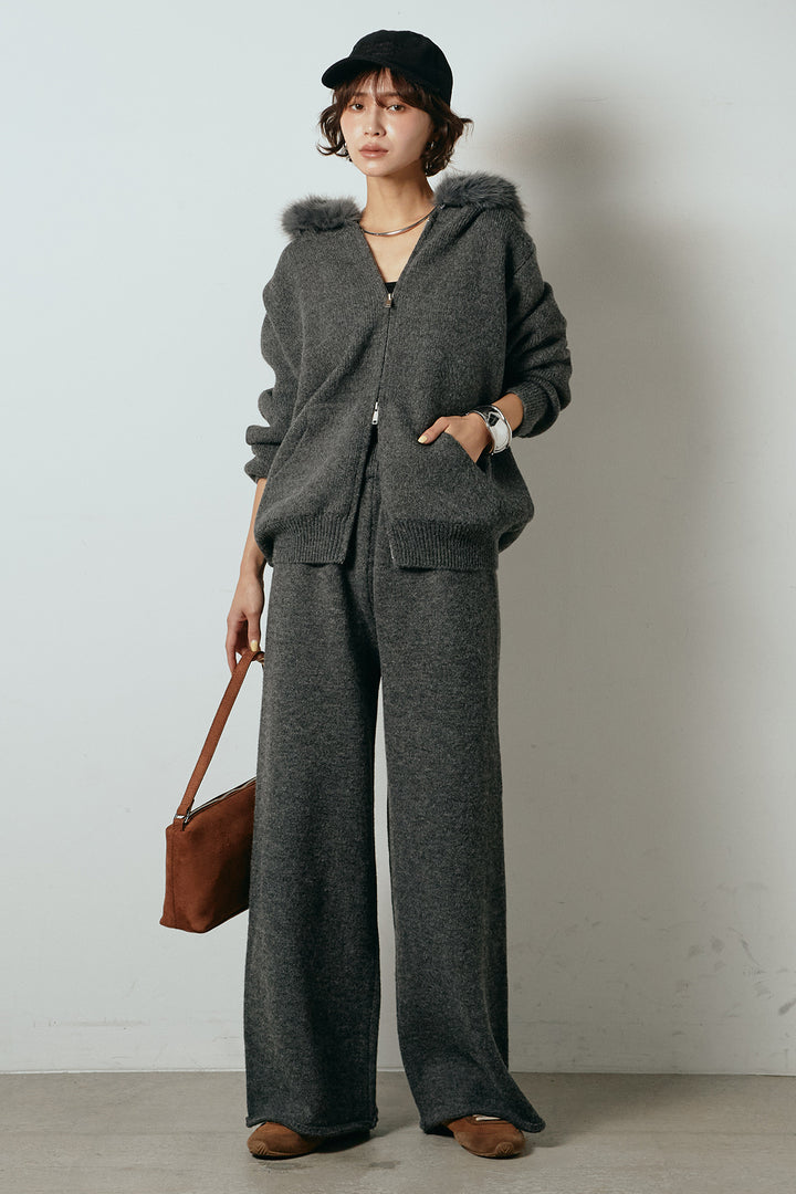 [SET]ファー付きフーディーニットSETUP