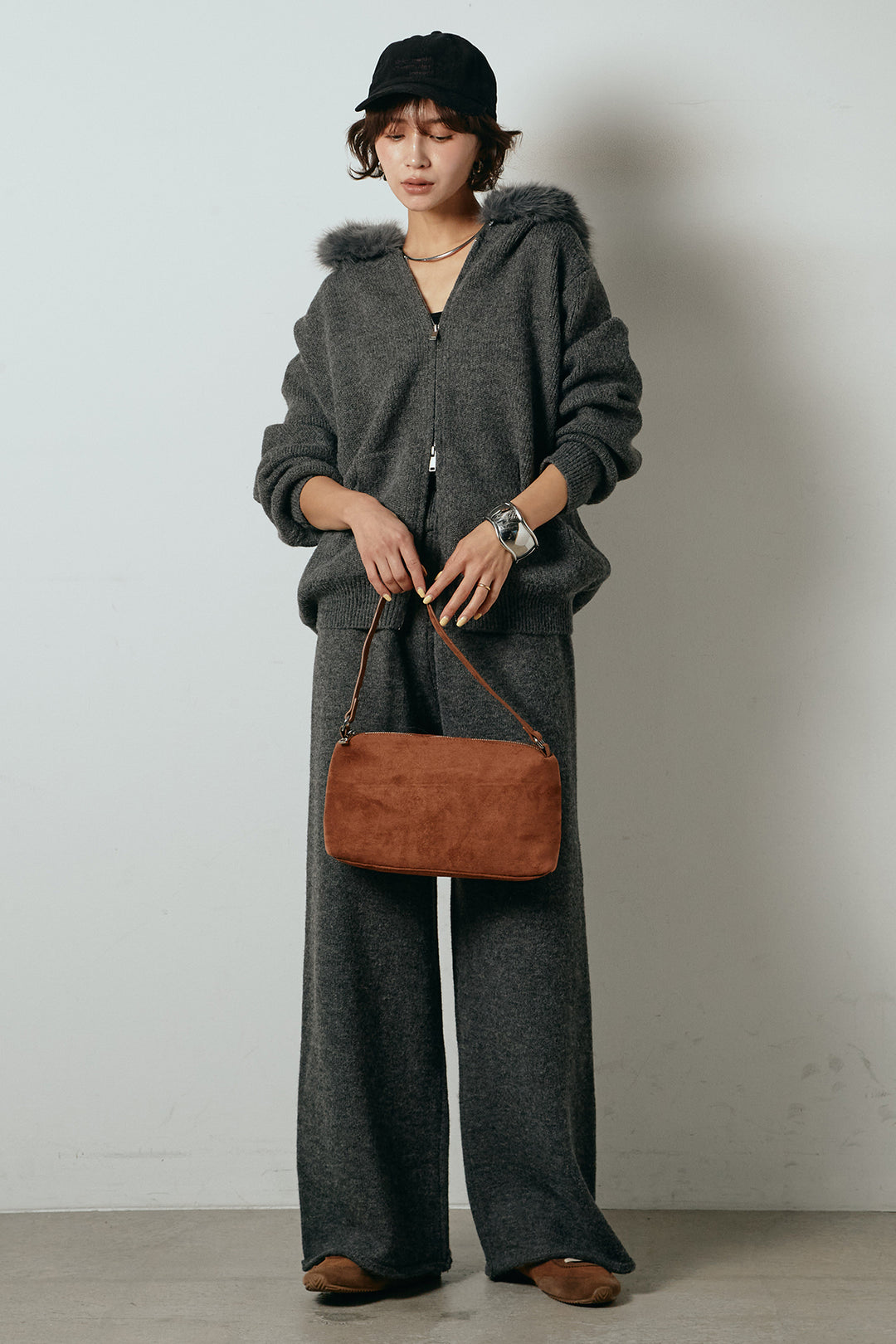 【着回しセット】[SET]ファー付きフーディーニットSETUP+ファー付きフーディーニットSETUP(2set)