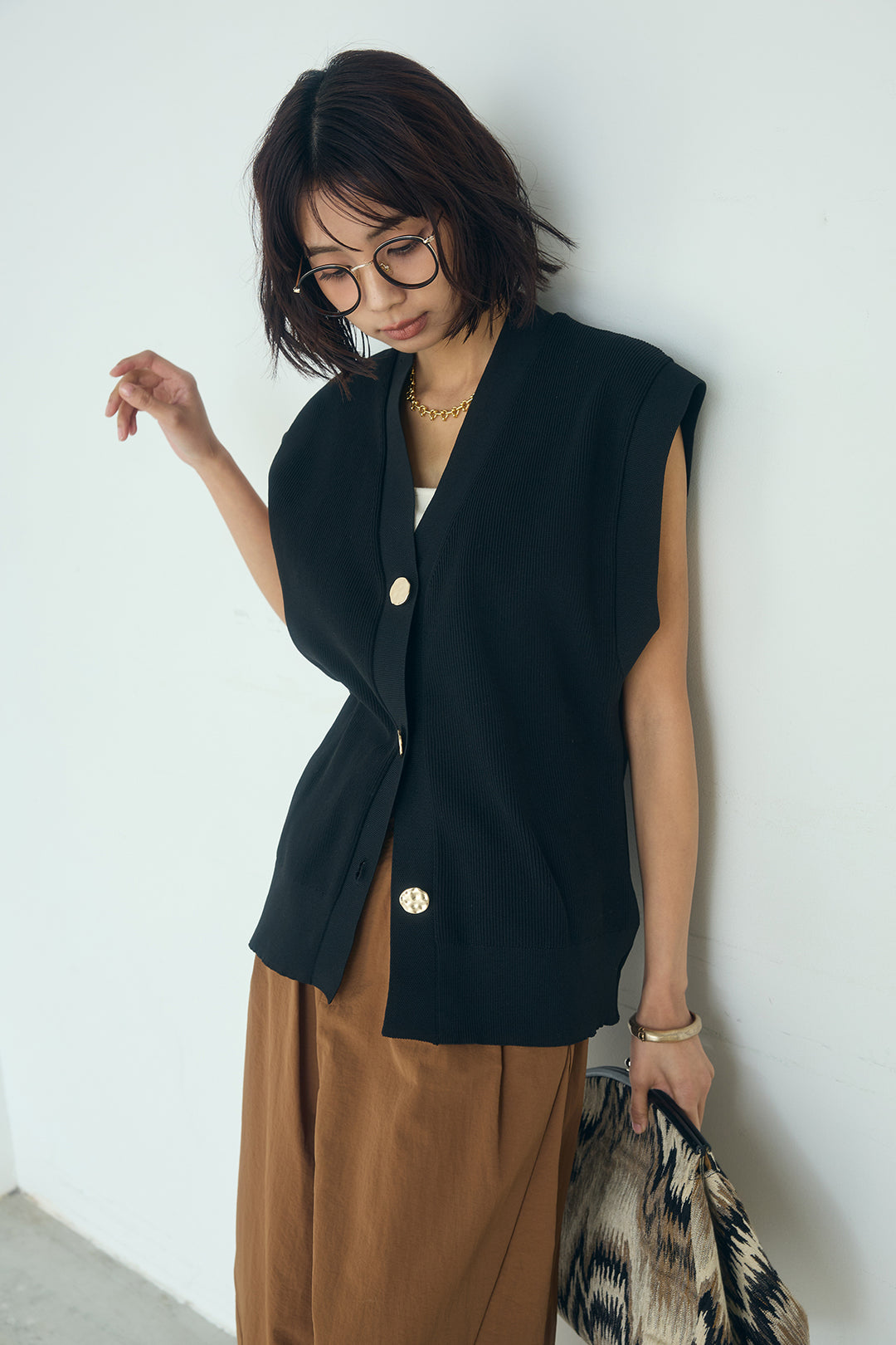 [SET]ポリウーリーメタルボタンベスト+ドライタフタタックバレルパンツ(2set)