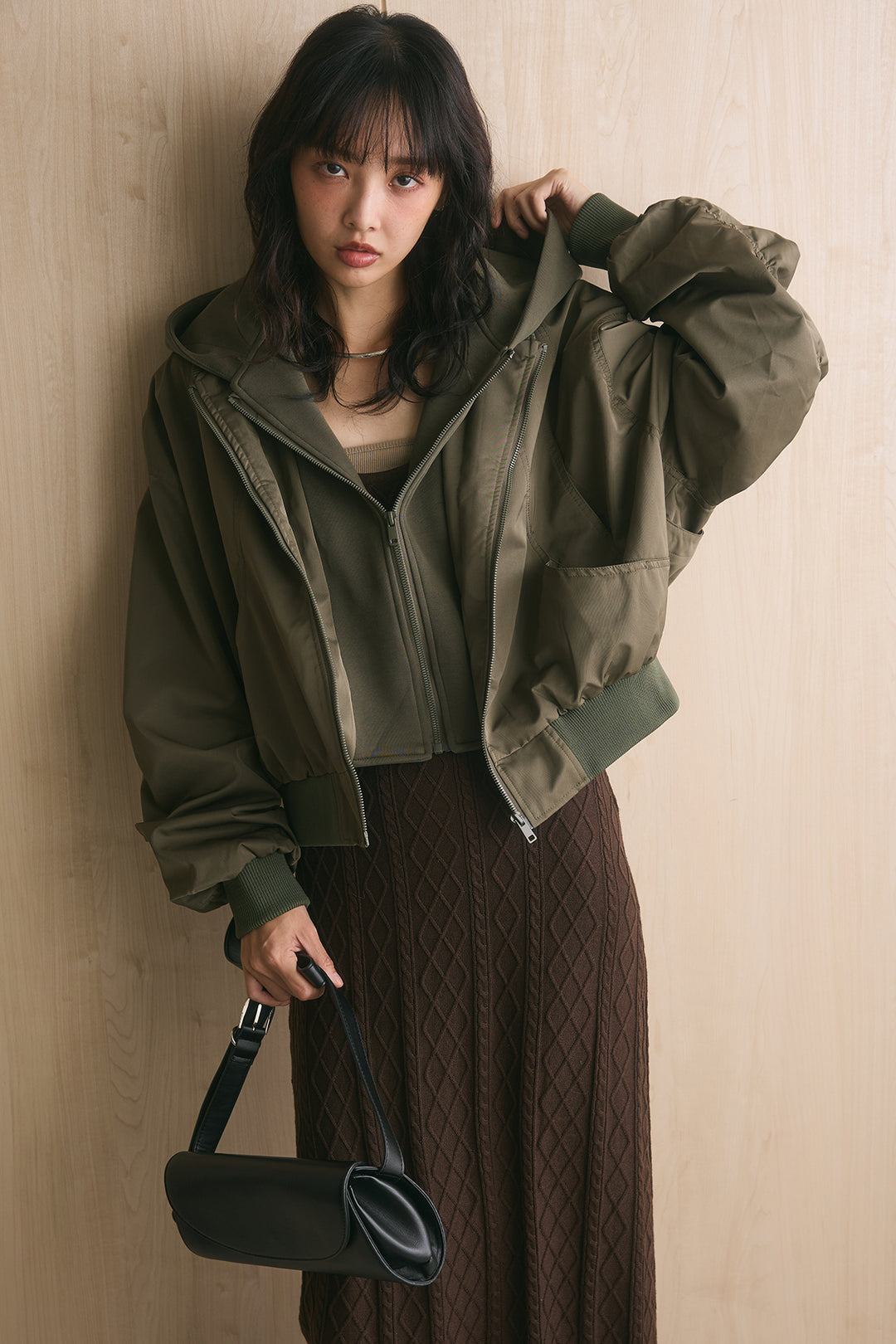 フード付きMA1