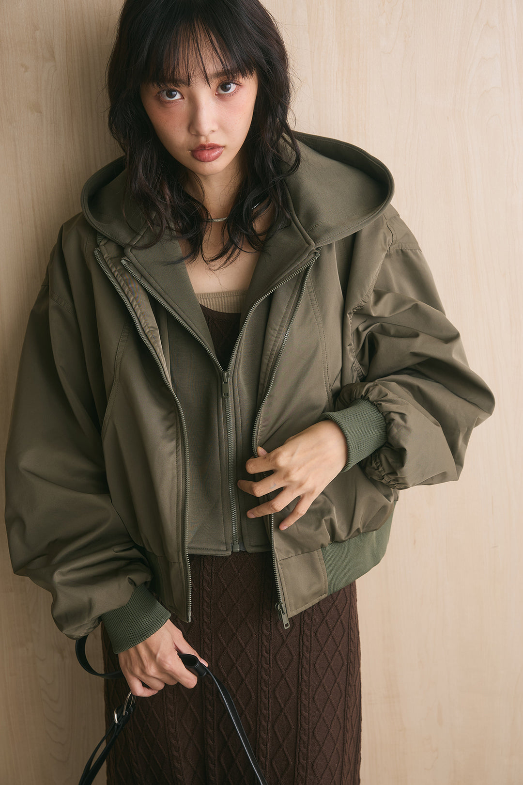 フード付きMA1