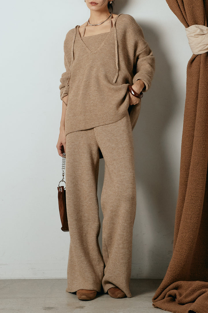 [SET]ホルターネックケーブルニットSETUP