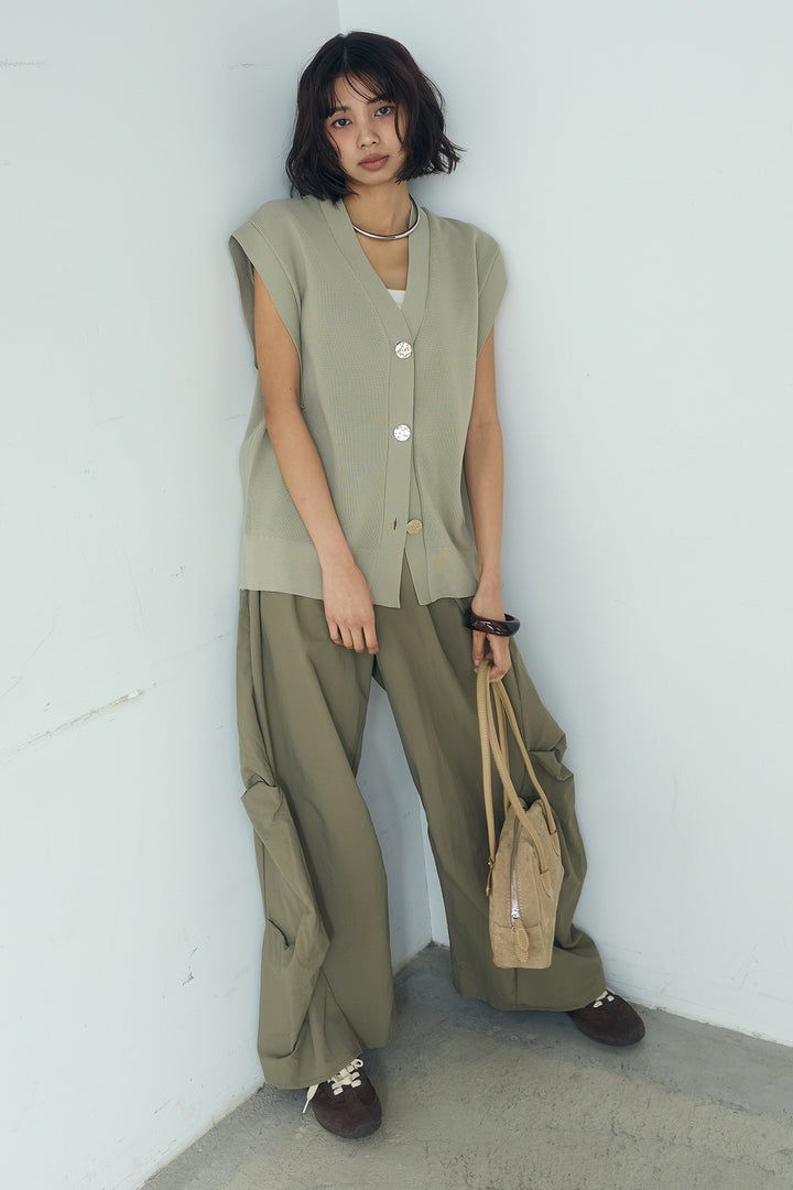 [SET]ポリウーリーメタルボタンベスト+ドライタフタタックバレルパンツ(2set)