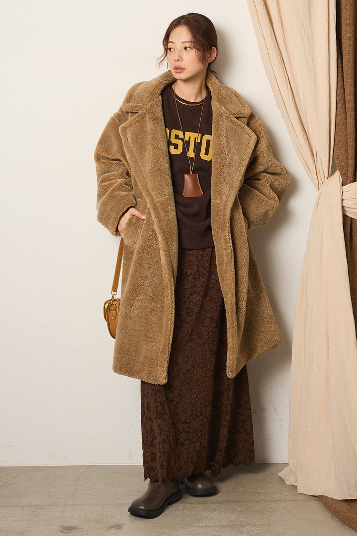 テディボアロングコート