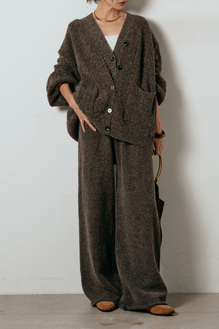 [SET]3ピースフロントボタンニットSETUP