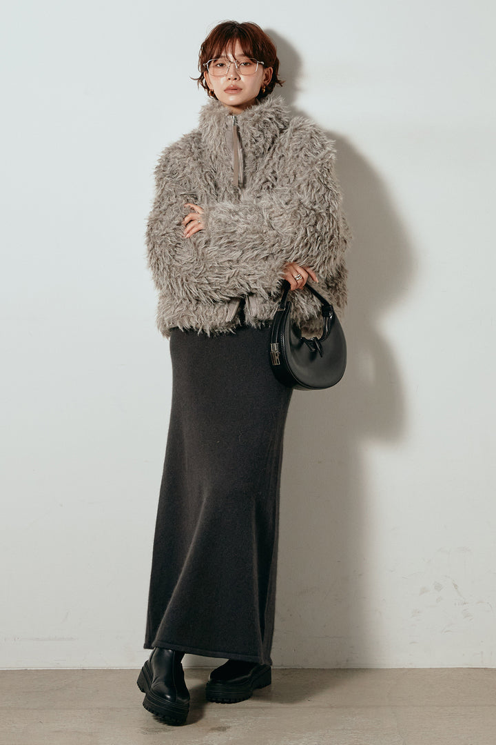 ミックスシープファースタンドブルゾン