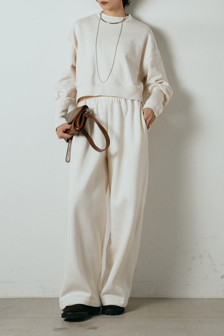 [SET]裏毛バックオープンプルオーバー+ストレッチレースクルーネックインナー(2set)