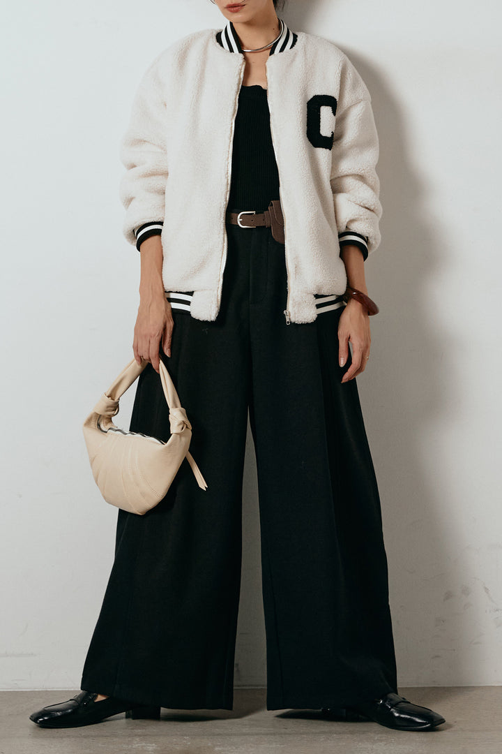 [SET]ロゴスタジャンボアブルゾン+ポーチベルト付きカーブパンツ(2set)