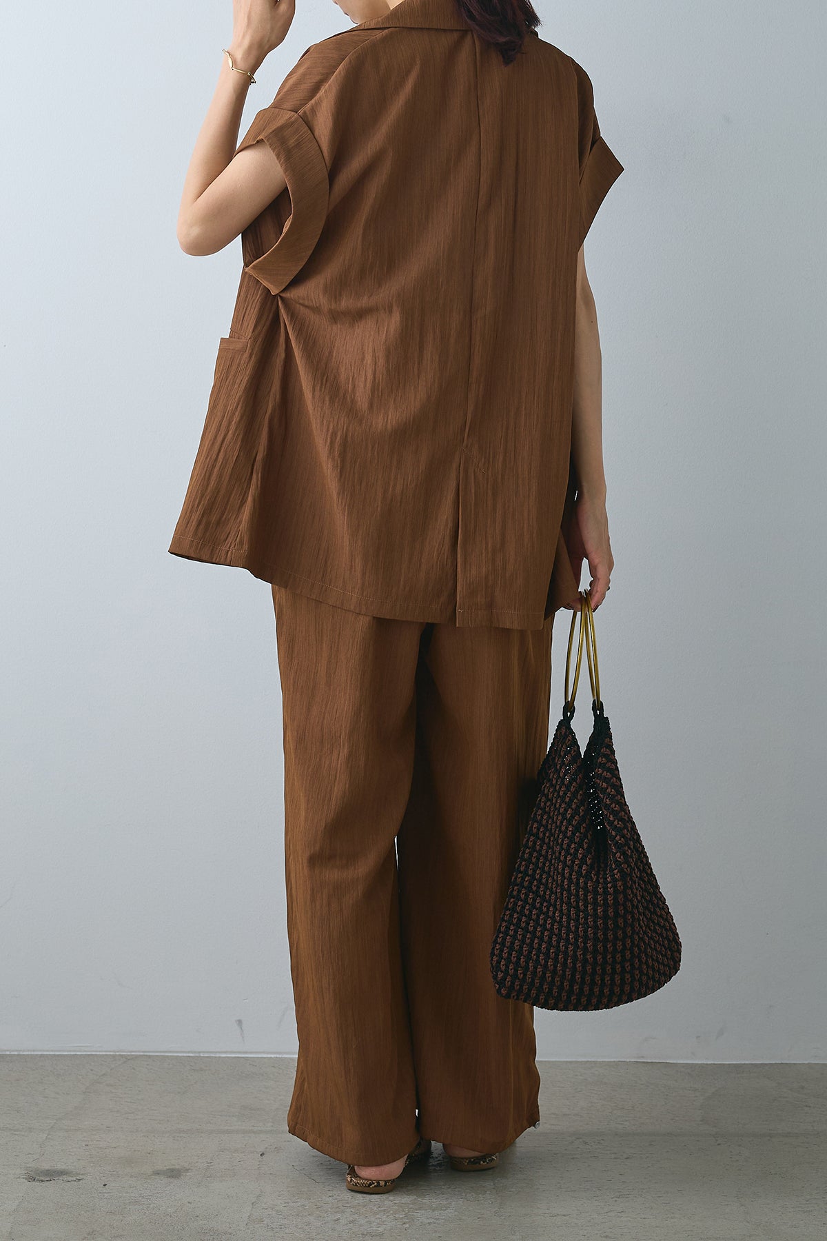 REK　リネンサロペット 予約]リネンタッチレイヤードデザインサロペット/ブラック – Lumier