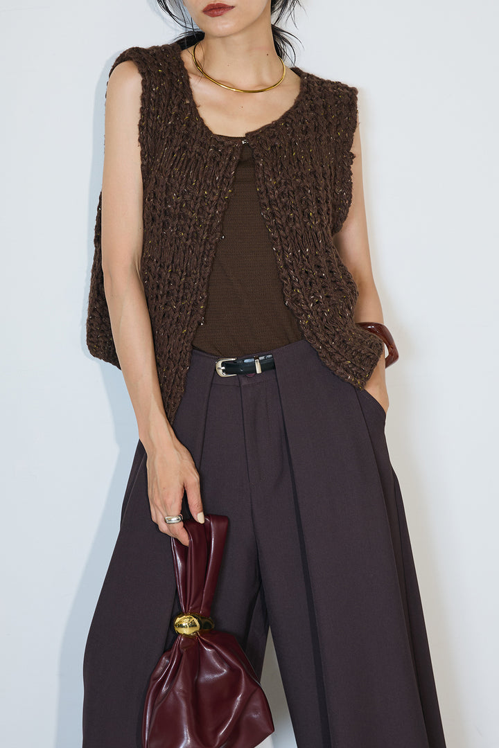 【即納】ネップハンドロービングニットベスト