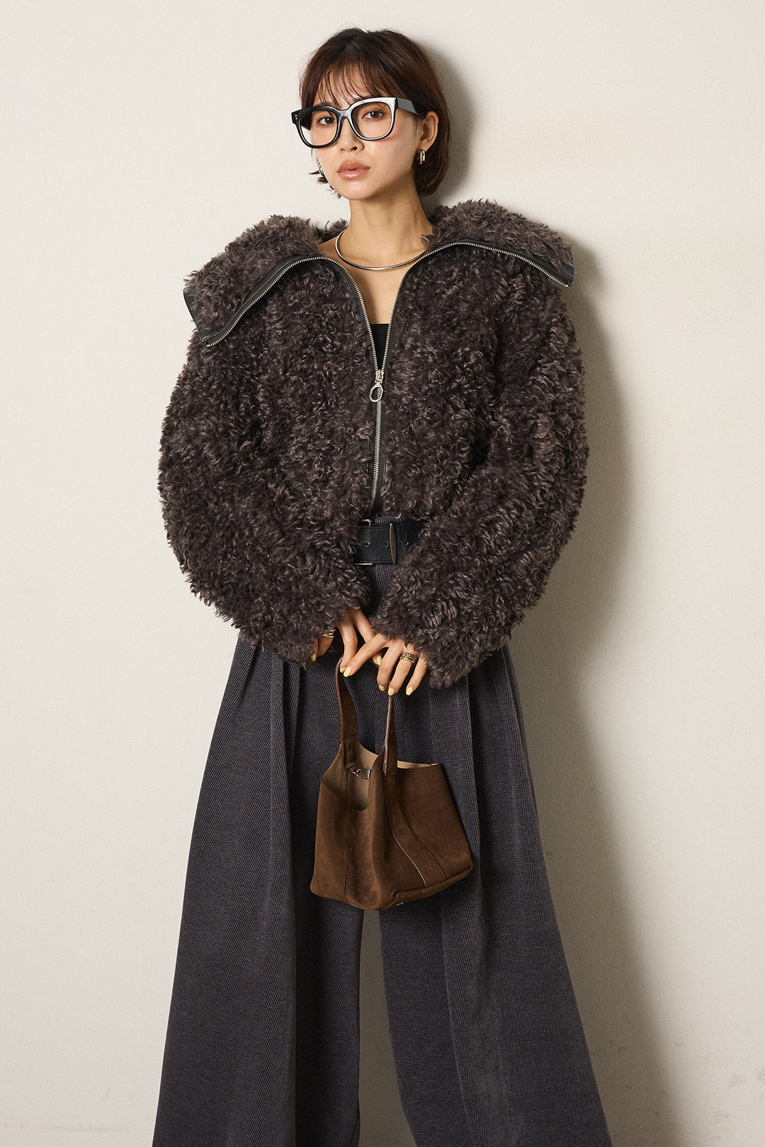 ビッグカラープードルボアアウター