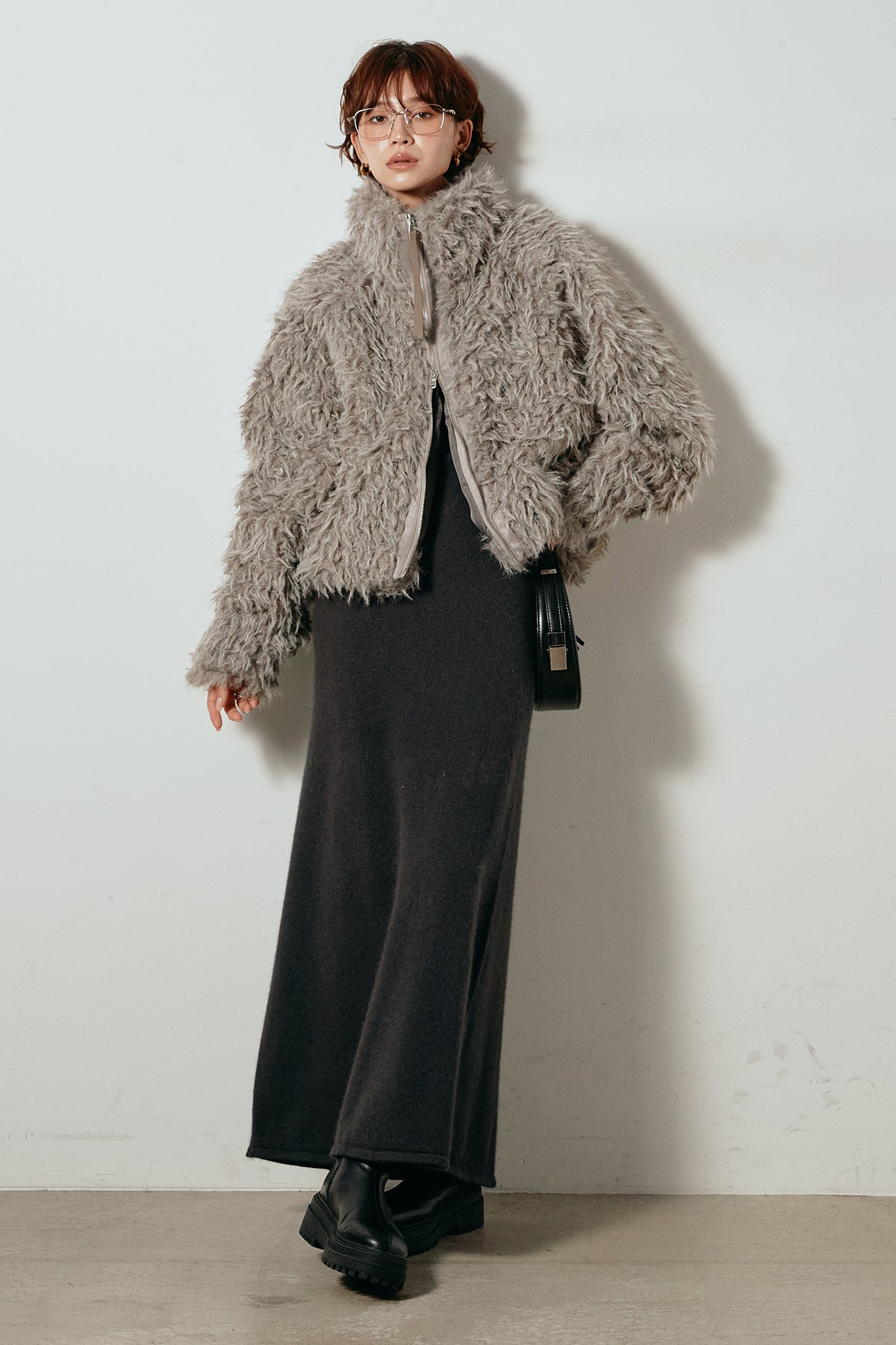 ミックスシープファースタンドブルゾン – ESICA