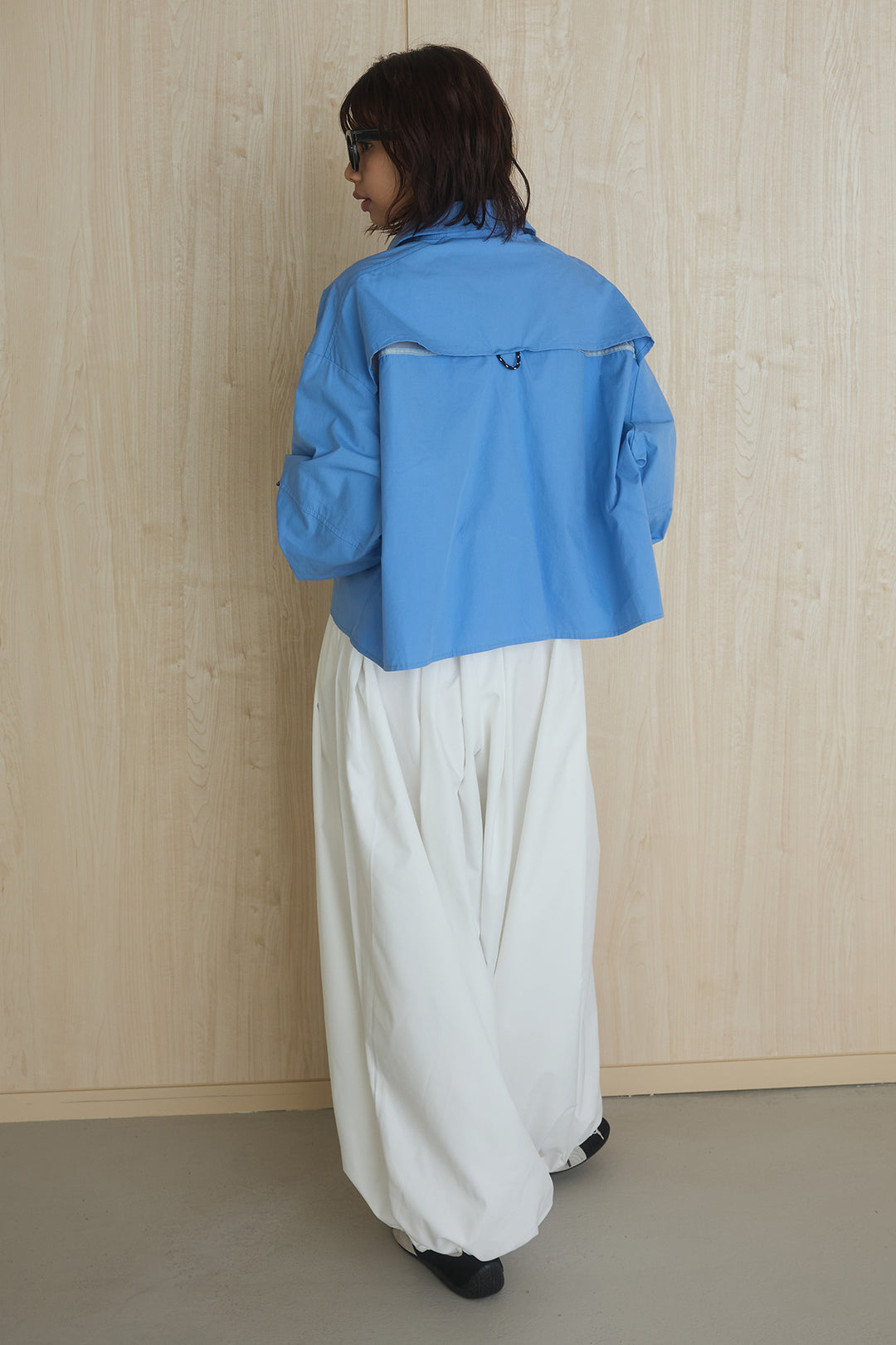 [SET]ビッグポケットシャツ+裾絞りワイドパンツ(2set)