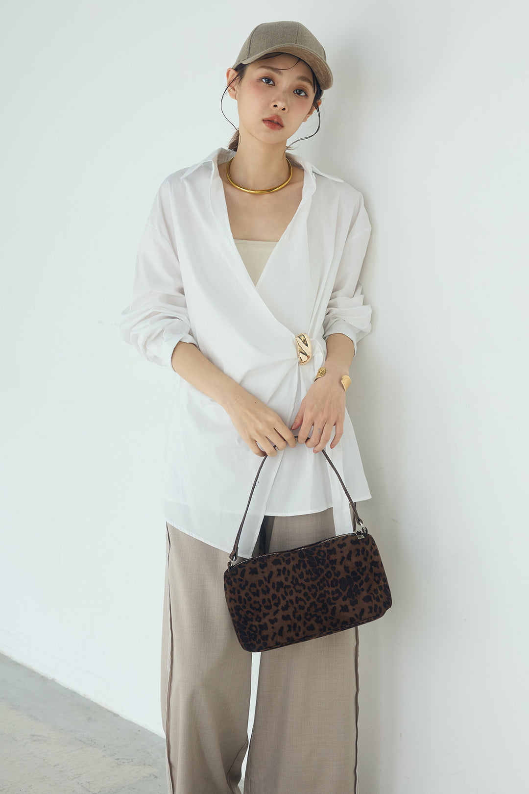 [SET]サイド留め具デザインシャツ+トラックイージーパンツ(2set)