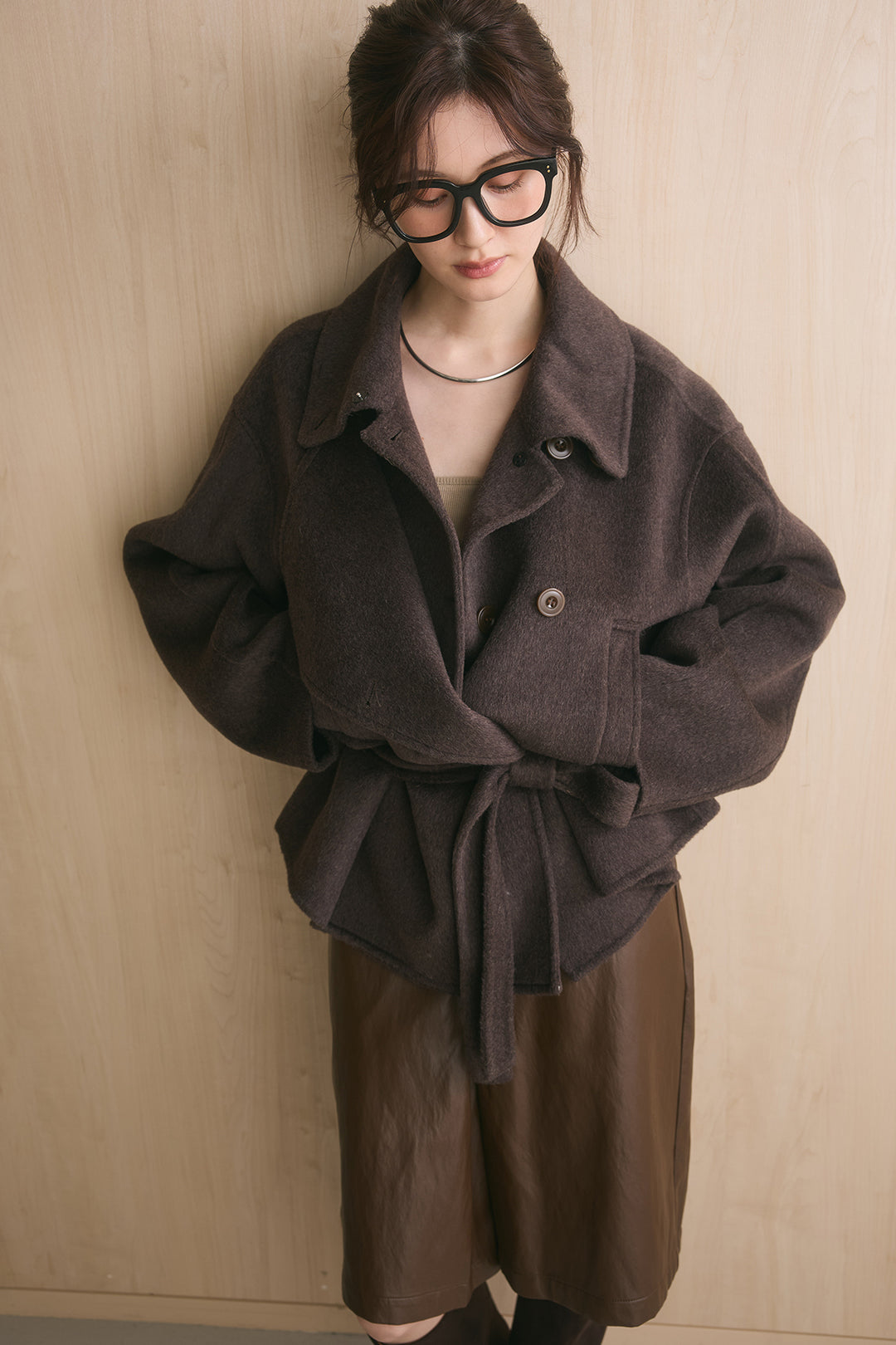 ウール70ワイドミドルコート