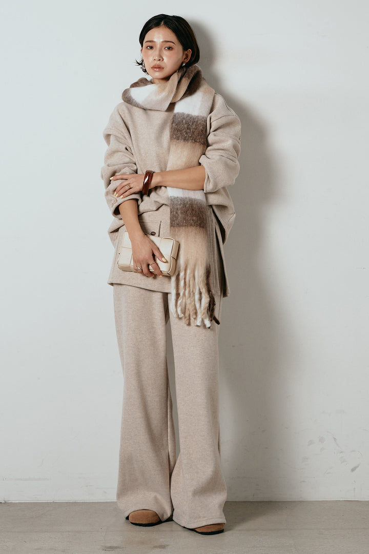 [SET]チェックマフラー付きニットSETUP