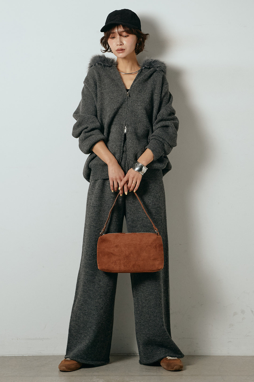 【着回しセット】[SET]ファー付きフーディーニットSETUP+ファー付きフーディーニットSETUP(2set)