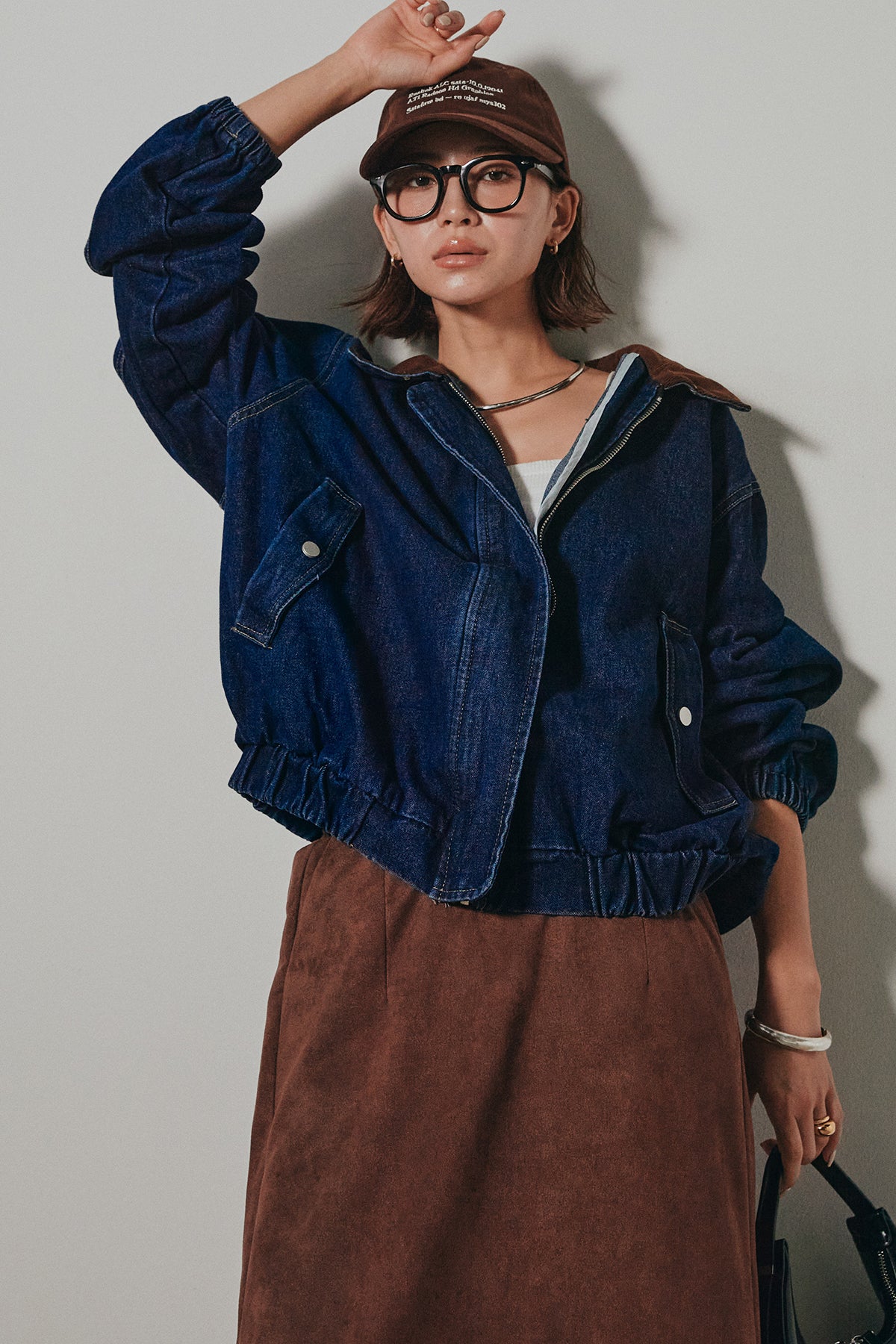 louren コーデュロイ　ジャケット&スカート ABITOKYO スカート コーデュロイサイドスリット配色ラインロング