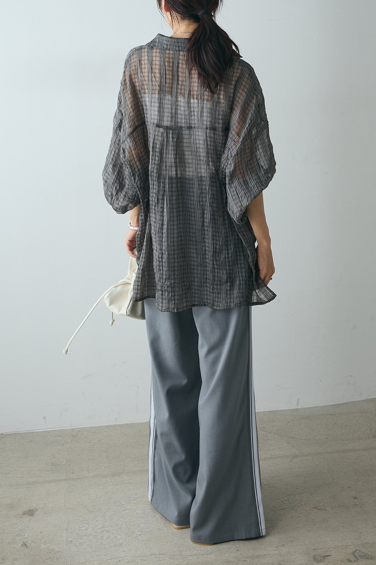 OHGA ドットパンツ　Mサイズ　試着のみ continuer de NICE CLAUP/ドットワイドパンツ｜NICE CLAUP/OLIVE