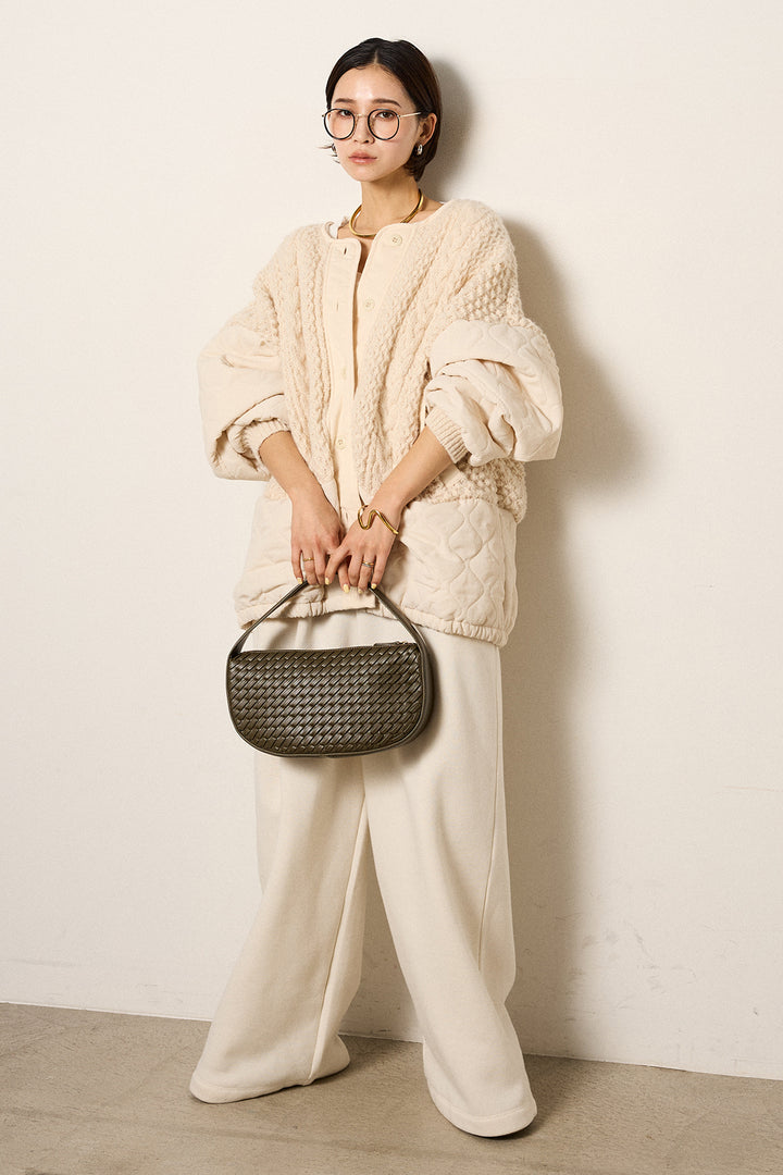 【即納】裏起毛スウェットワイドパンツ