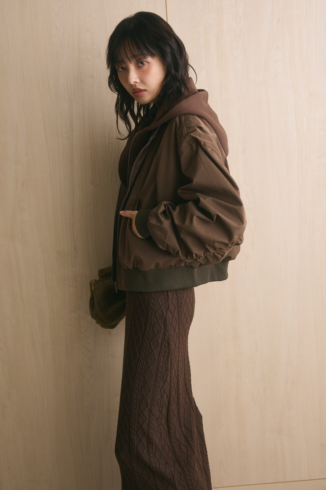 フード付きMA1