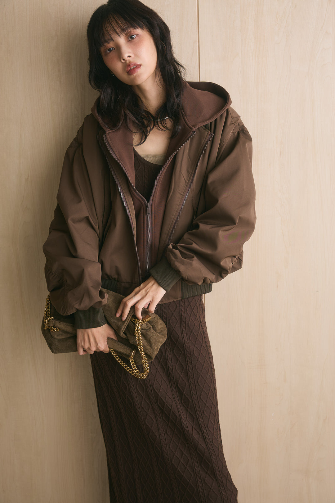 フード付きMA1