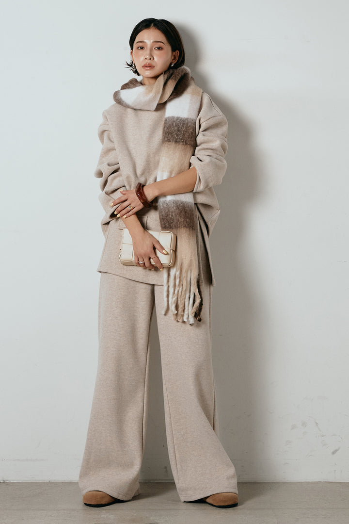 [SET]チェックマフラー付きニットSETUP