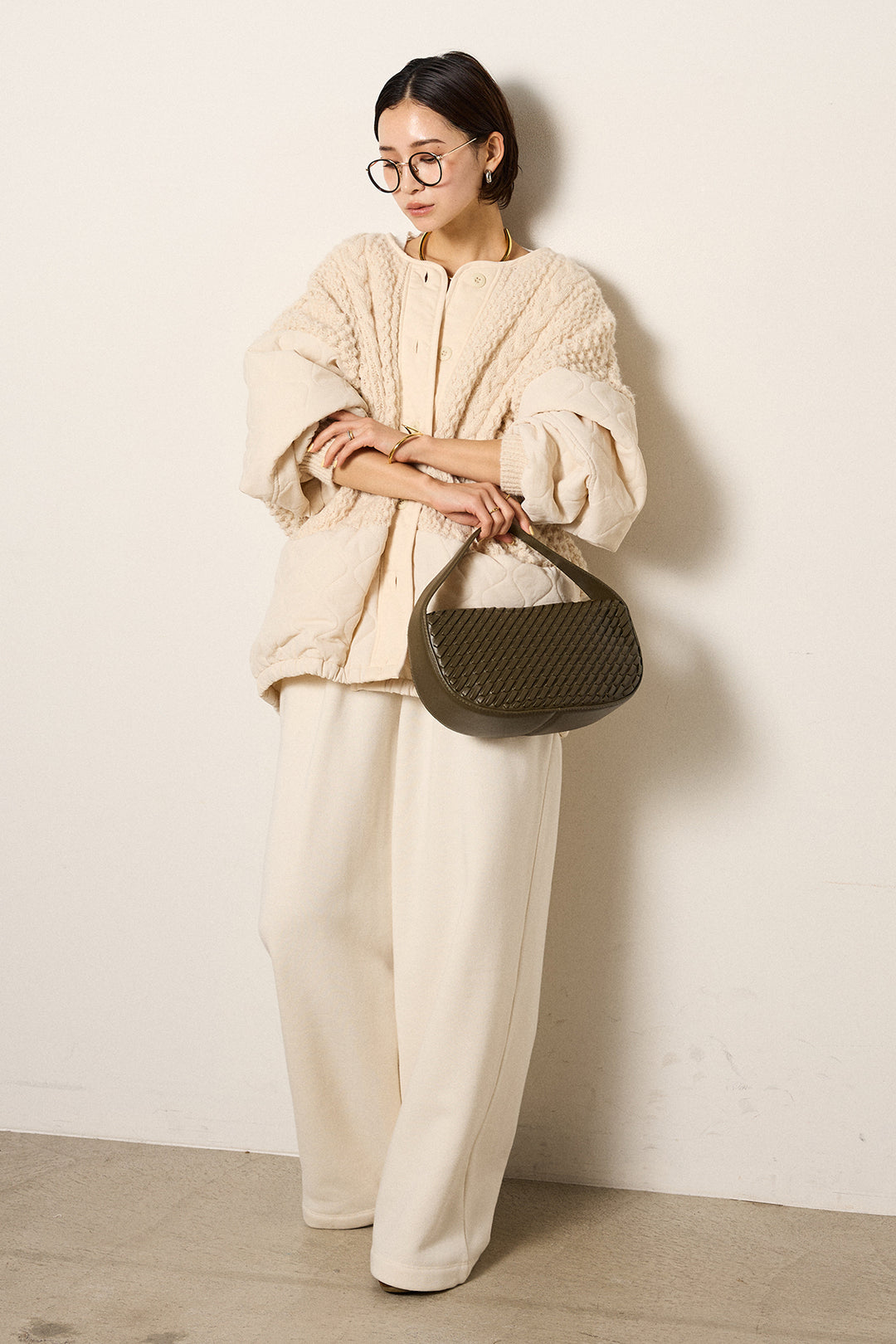 【即納】裏起毛スウェットワイドパンツ