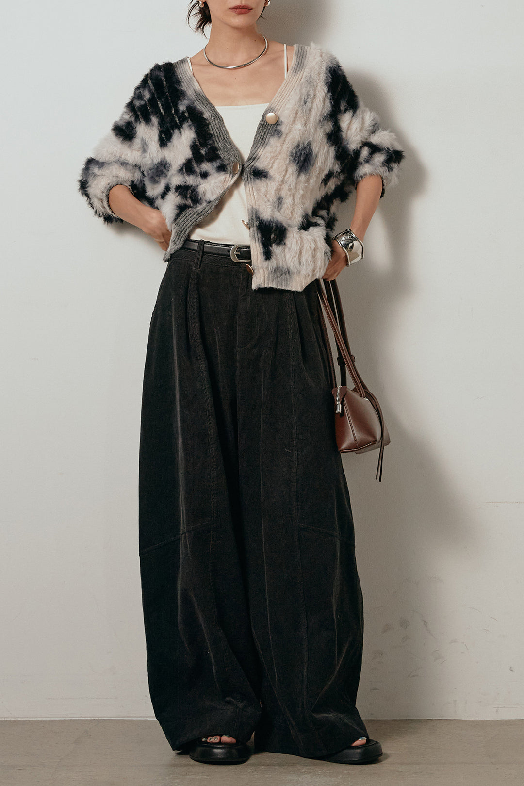 【着回しセット】[SET]タイダイ柄シャギーニットカーディガン+タイダイ柄シャギーニットカーディガン(2set)