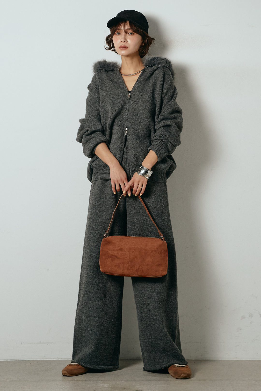 【着回しセット】[SET]ファー付きフーディーニットSETUP+ファー付きフーディーニットSETUP(2set)