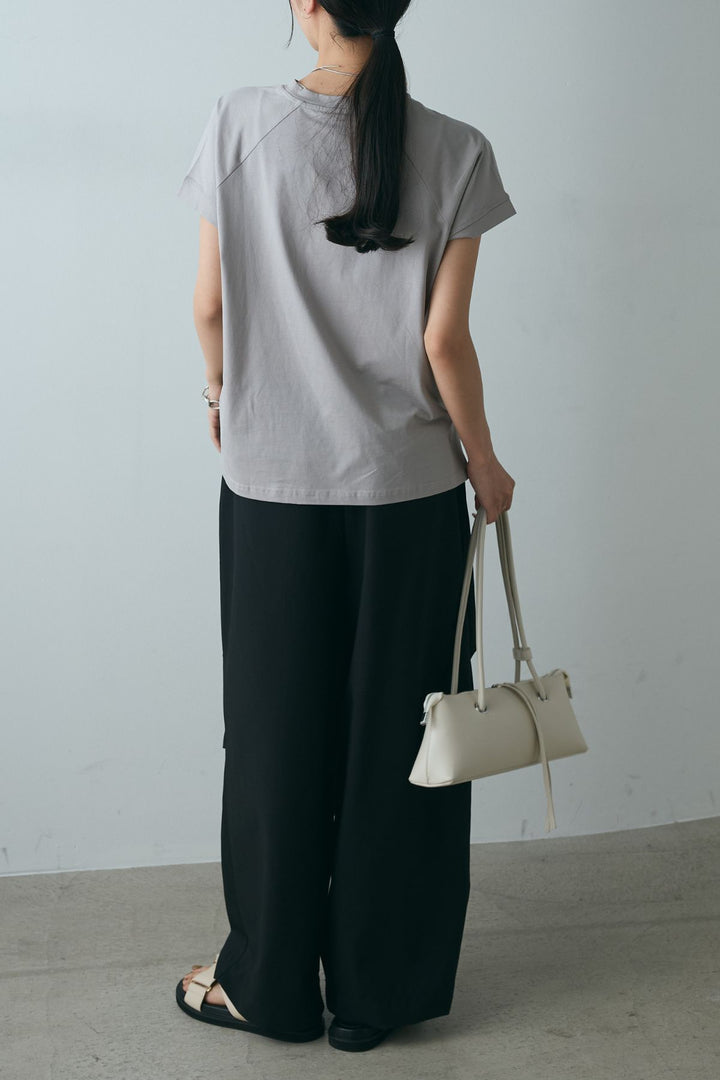 [SET]フォトプリントラグランTシャツ+ランダムタック入りワイドパンツ(2set)