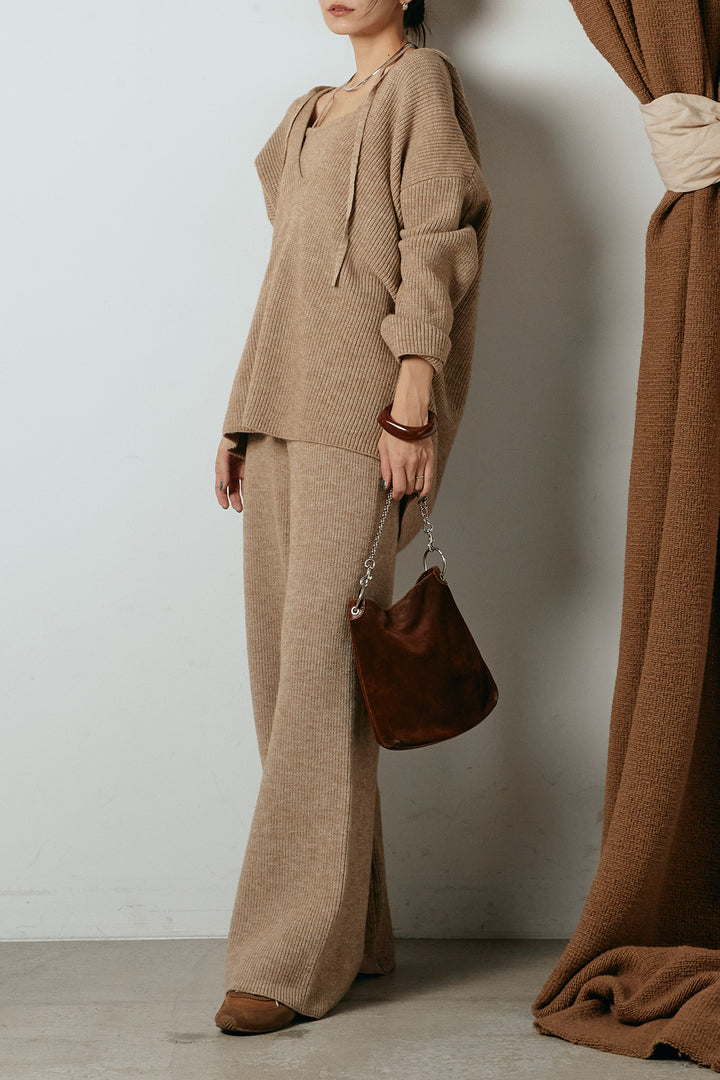 [SET]ホルターネックケーブルニットSETUP