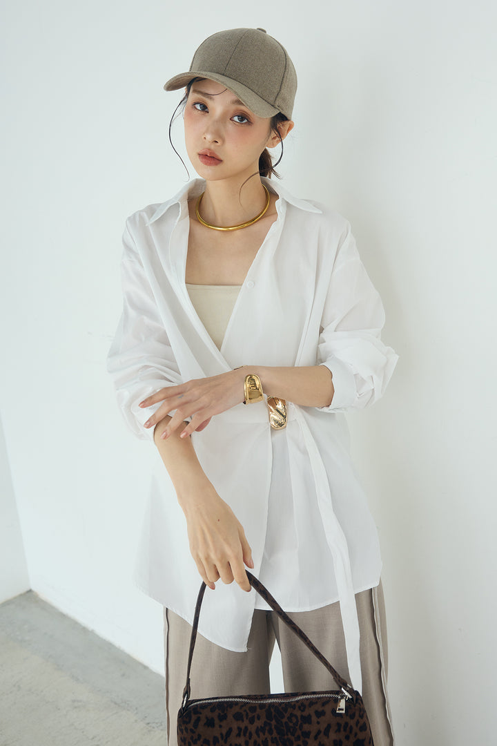 [SET]サイド留め具デザインシャツ+トラックイージーパンツ(2set)