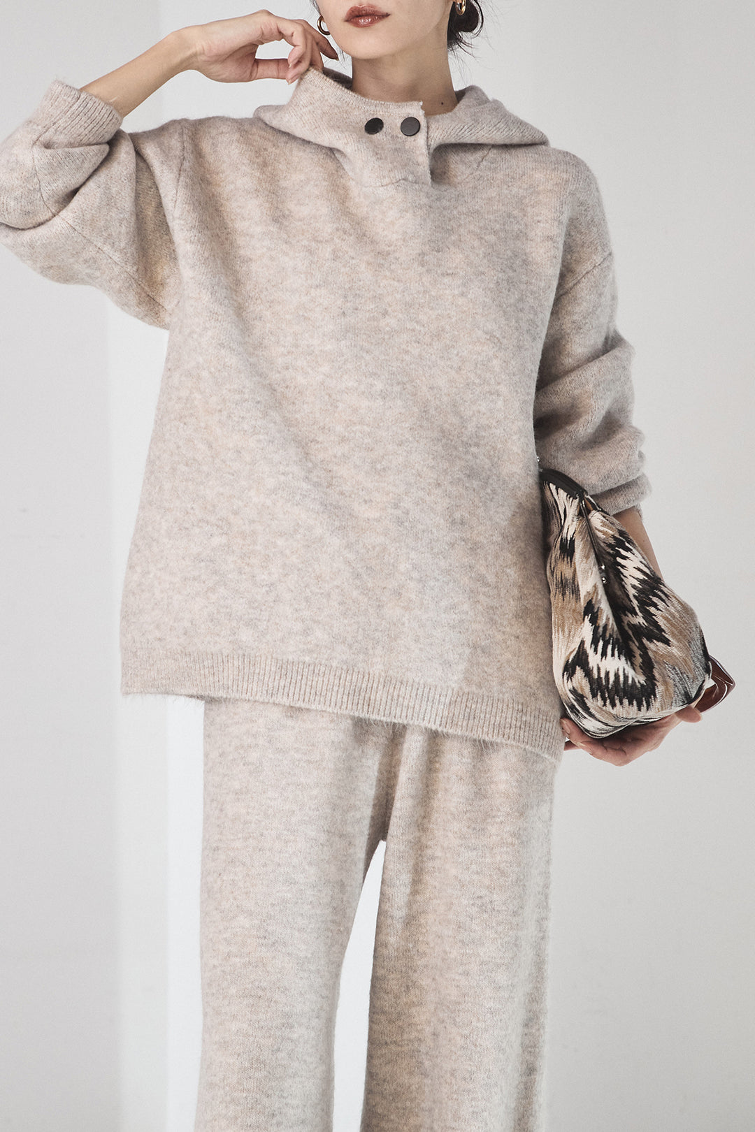 [SET]ハイネックニットフーディーSETUP