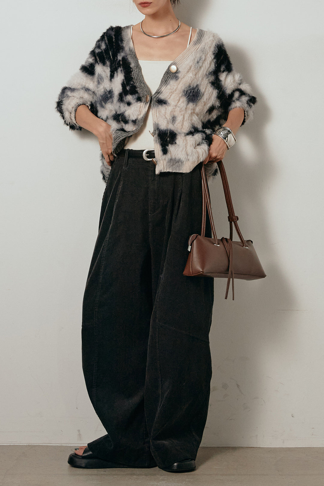 【着回しセット】[SET]タイダイ柄シャギーニットカーディガン+タイダイ柄シャギーニットカーディガン(2set)