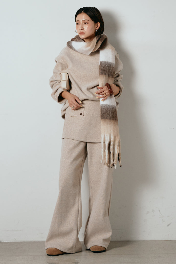 [SET]チェックマフラー付きニットSETUP