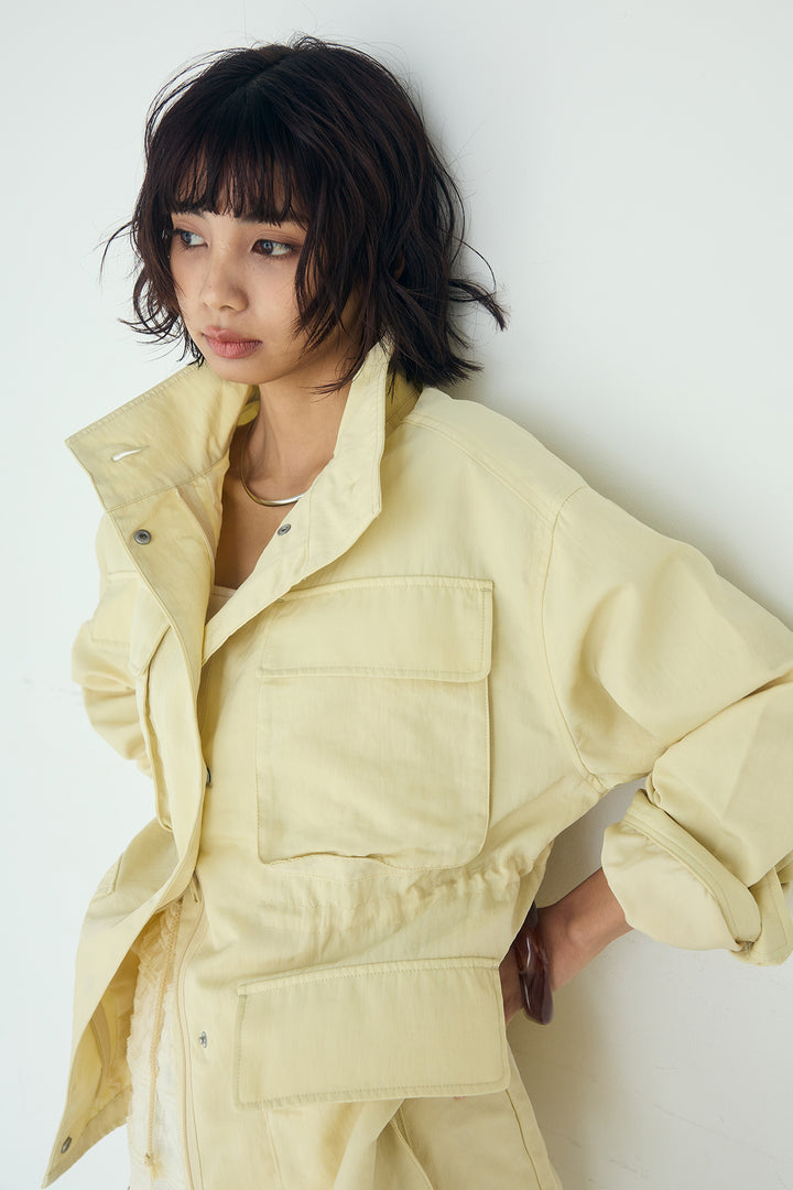 [SET]ナイロンツイルフィールドジャケット+ジャガードカットソータイトスカート(2set)