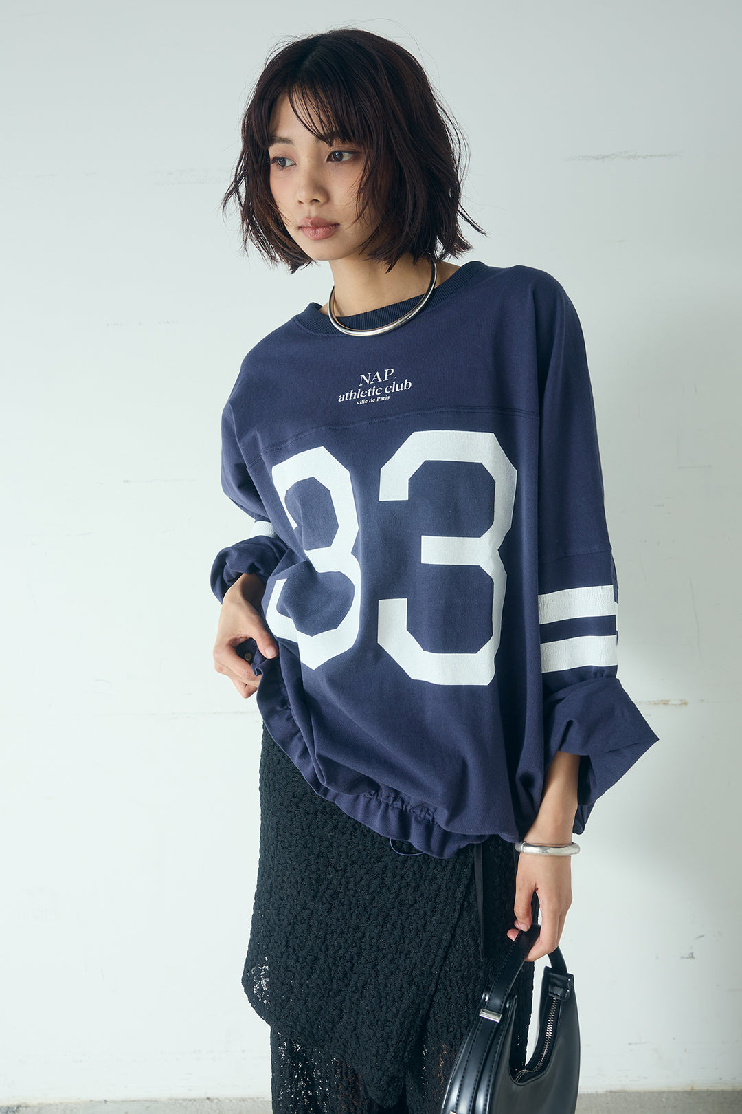 [SET]裾ドロストナンバービッグTシャツ+ストレッチレースパンツ＆ラップスカートセット(2set)