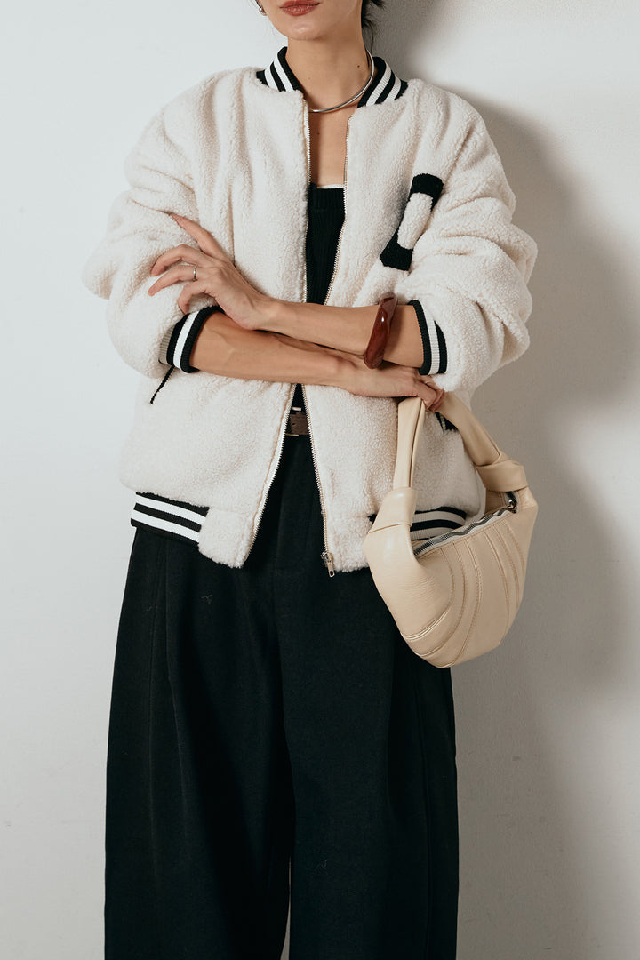 [SET]ロゴスタジャンボアブルゾン+ポーチベルト付きカーブパンツ(2set)