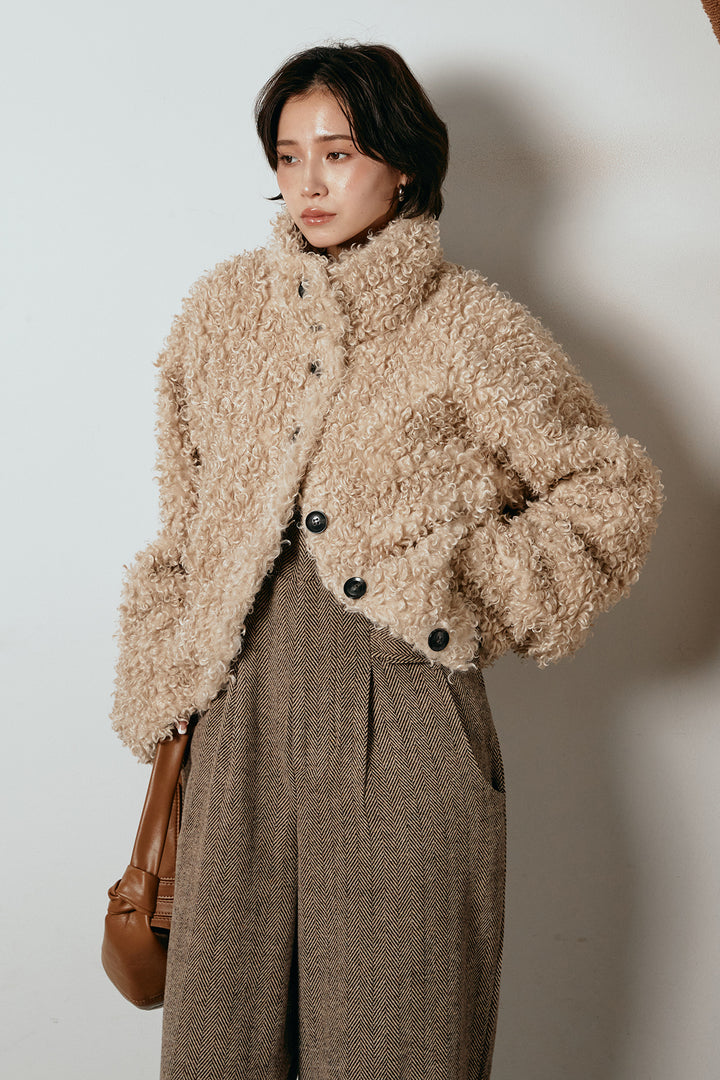 [SET]プードルファーミドルジャケット+クラシックヘリンボーンサロペット(2set)