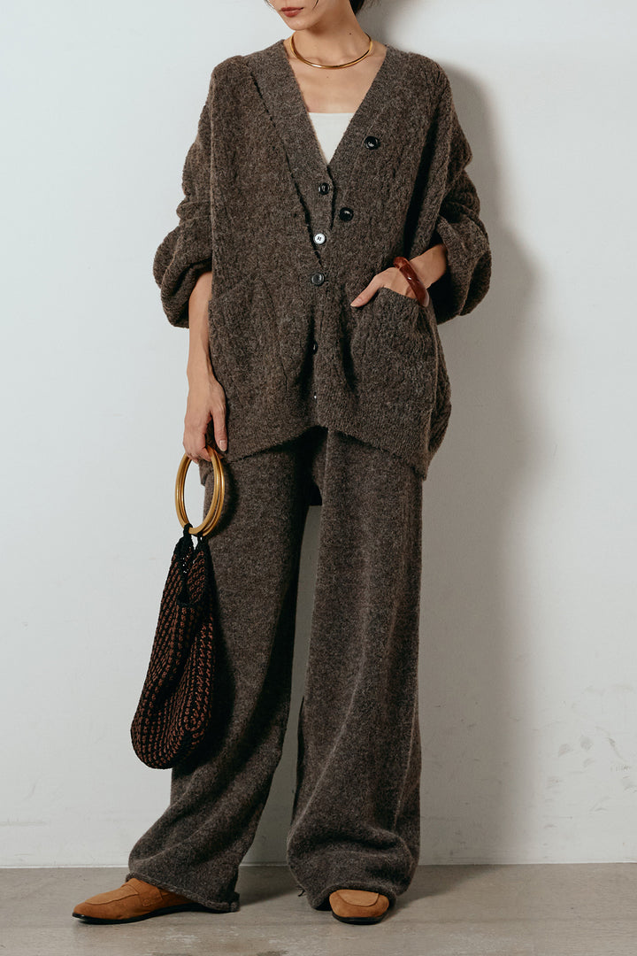 [SET]3ピースフロントボタンニットSETUP