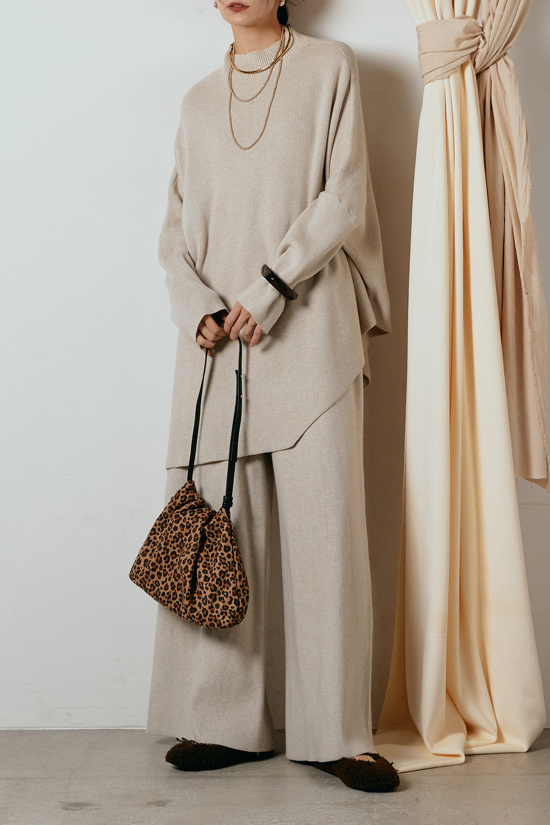 [SET]ポンチョシルエットニットSETUP