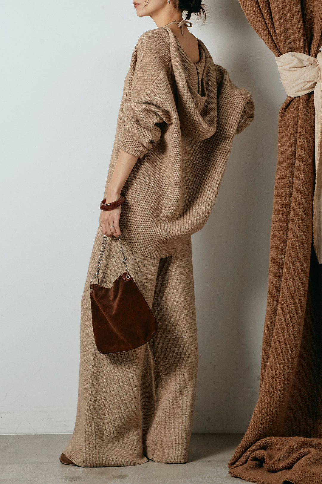 [SET]ホルターネックケーブルニットSETUP